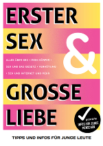 Rosa-gelbe Seite mit schwarzer Schrift Erster Sex und große Liebe